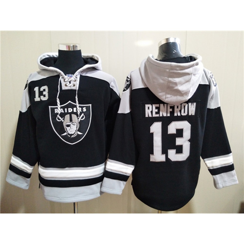 Men's Las Vegas Raiders #13 Hunter Renfrow Ageless Must-Have Lace-Up Pullover Hoodie 1