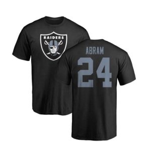 Men's Las Vegas Raiders #24 Johnathan Abram Black T-Shirt