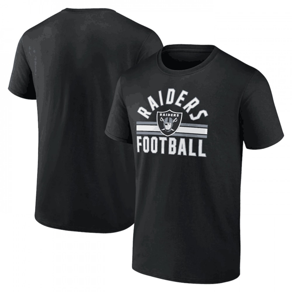 Men's Las Vegas Raiders Black Arch Stripe T-Shirt 1