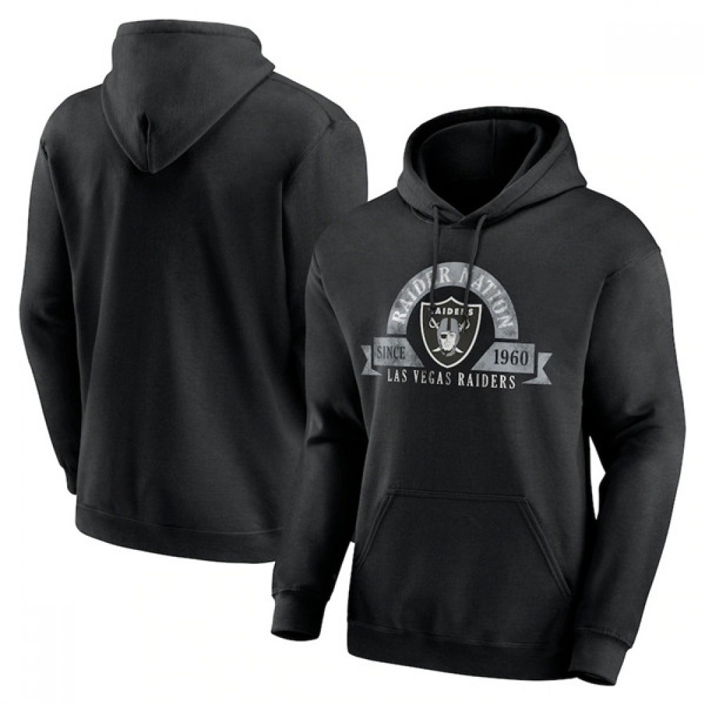Men's Las Vegas Raiders Black Pullover Hoodie 1