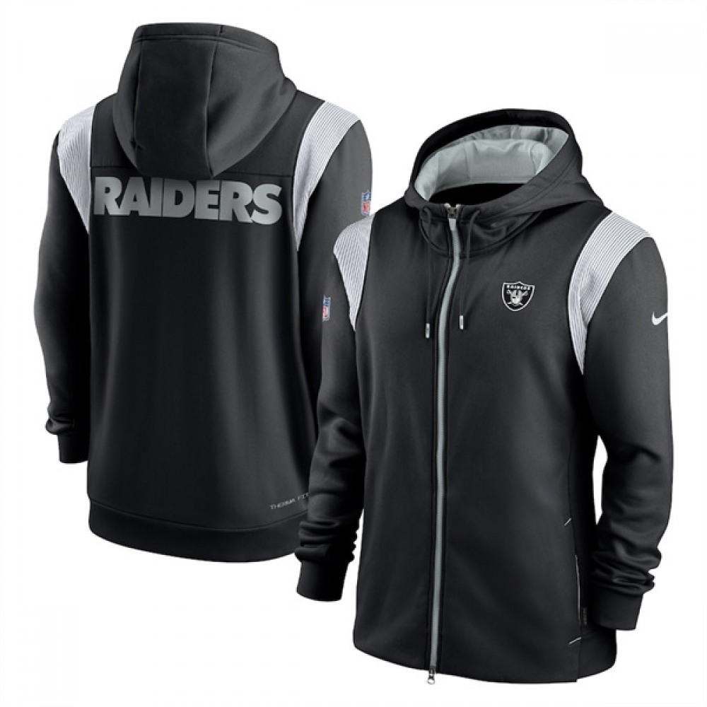 Men's Las Vegas Raiders Black Zipper Hoodie 1