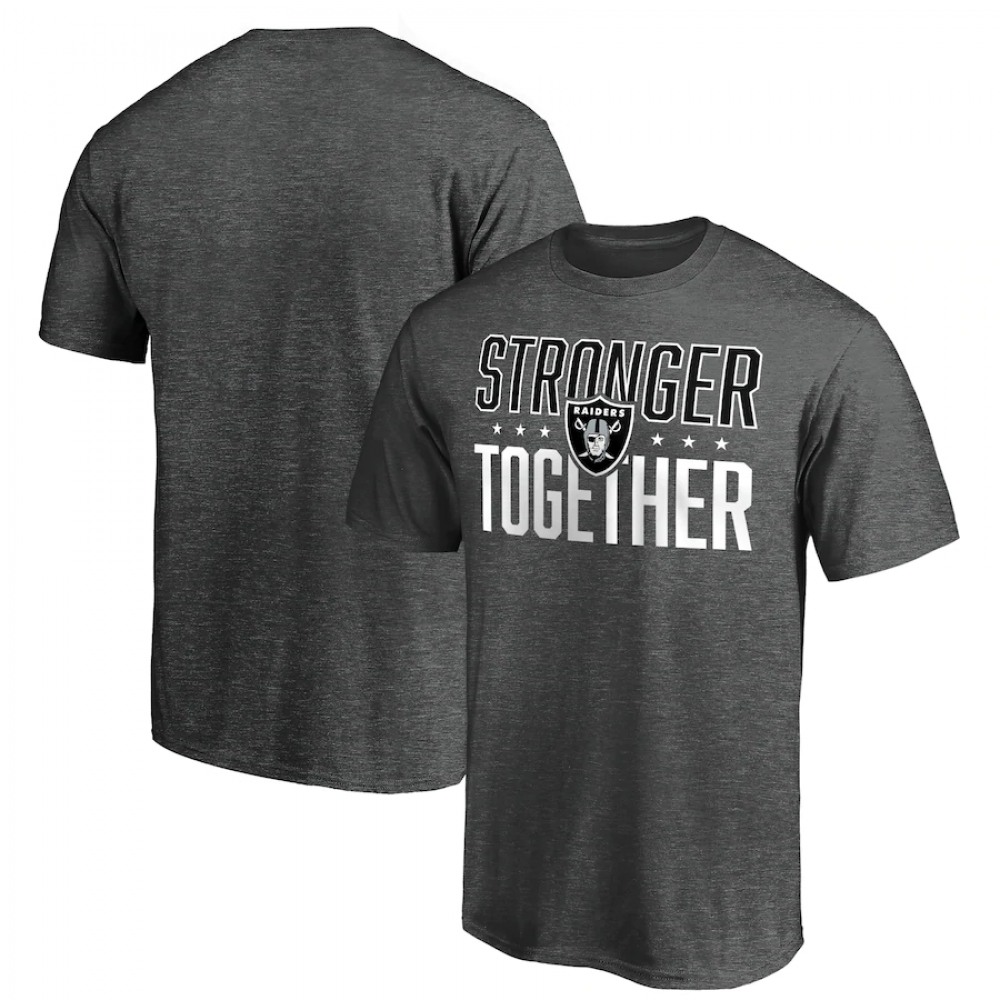 Men's Las Vegas Raiders Heather Stronger Together Space Dye T-Shirt 1