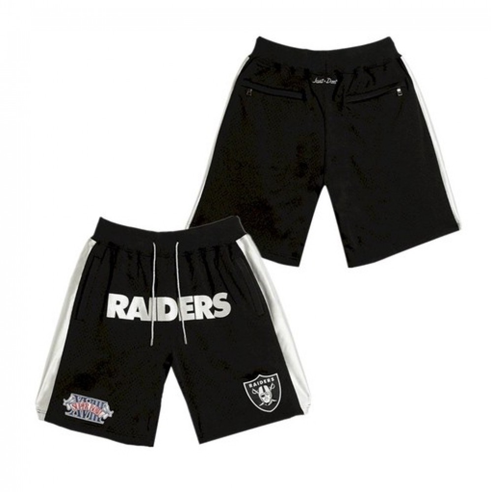 Men's Las Vegas Raiders Just Don Black Shorts (Run Smaller) 1