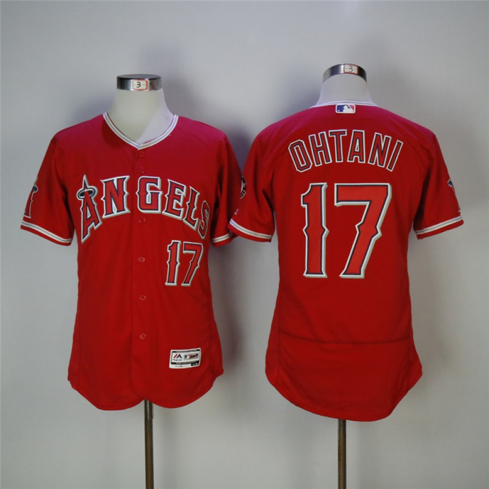Men's Los Angeles Angels #17 Shohei Ohtani Red Flexbase Stitched MLB Jersey 1