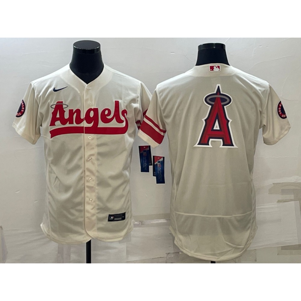 Men's Los Angeles Angels 2022 Cream City Connect Team Big Logo Flex Base Stitched Jersey 1