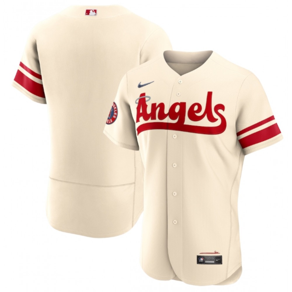 Men's Los Angeles Angels Blank 2022 Cream City Connect Flex Base Stitched Jersey 1