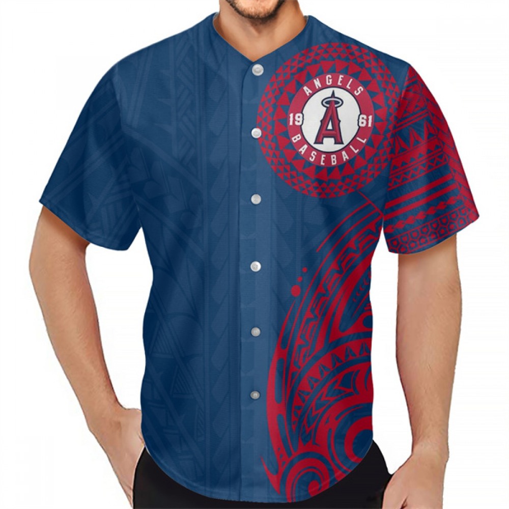 Men's Los Angeles Angels Navy Baseball Jersey 1