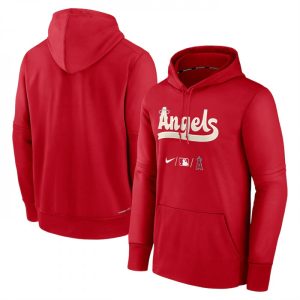 Men's Los Angeles Angels Red 2022 City Connect Therma Performance Pullover Hoodie