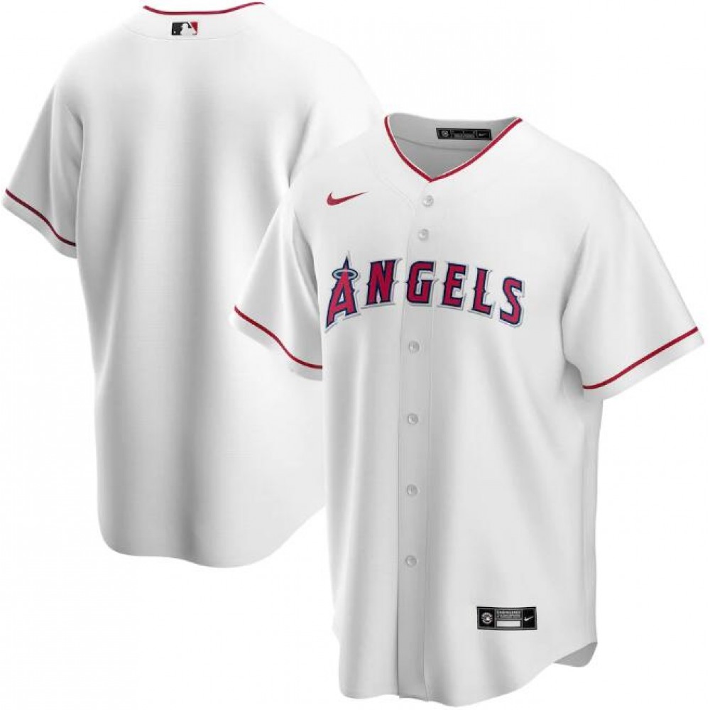 Men's Los Angeles Angels White Cool Base Stitched Jersey 1
