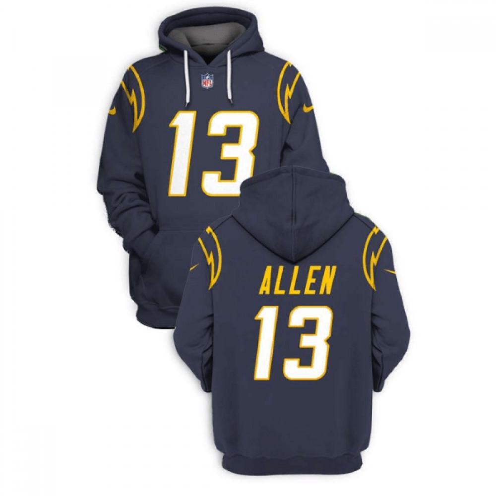 Men's Los Angeles Chargers #13 Keenan Allen 2021 Navy Pullover Hoodie 1