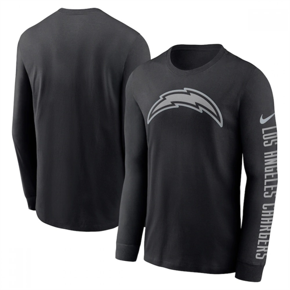 Men's Los Angeles Chargers Black Long Sleeve T-Shirt 1