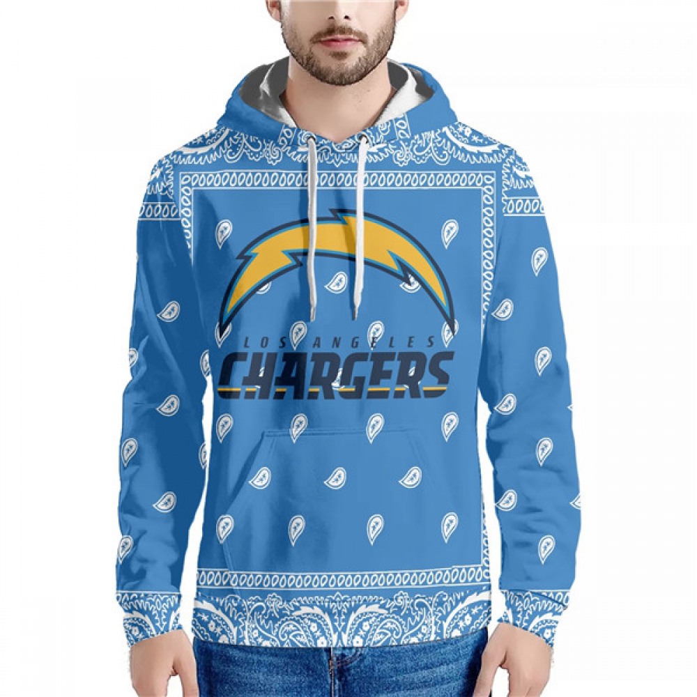Men's Los Angeles Chargers Blue Pullover Hoodie 1