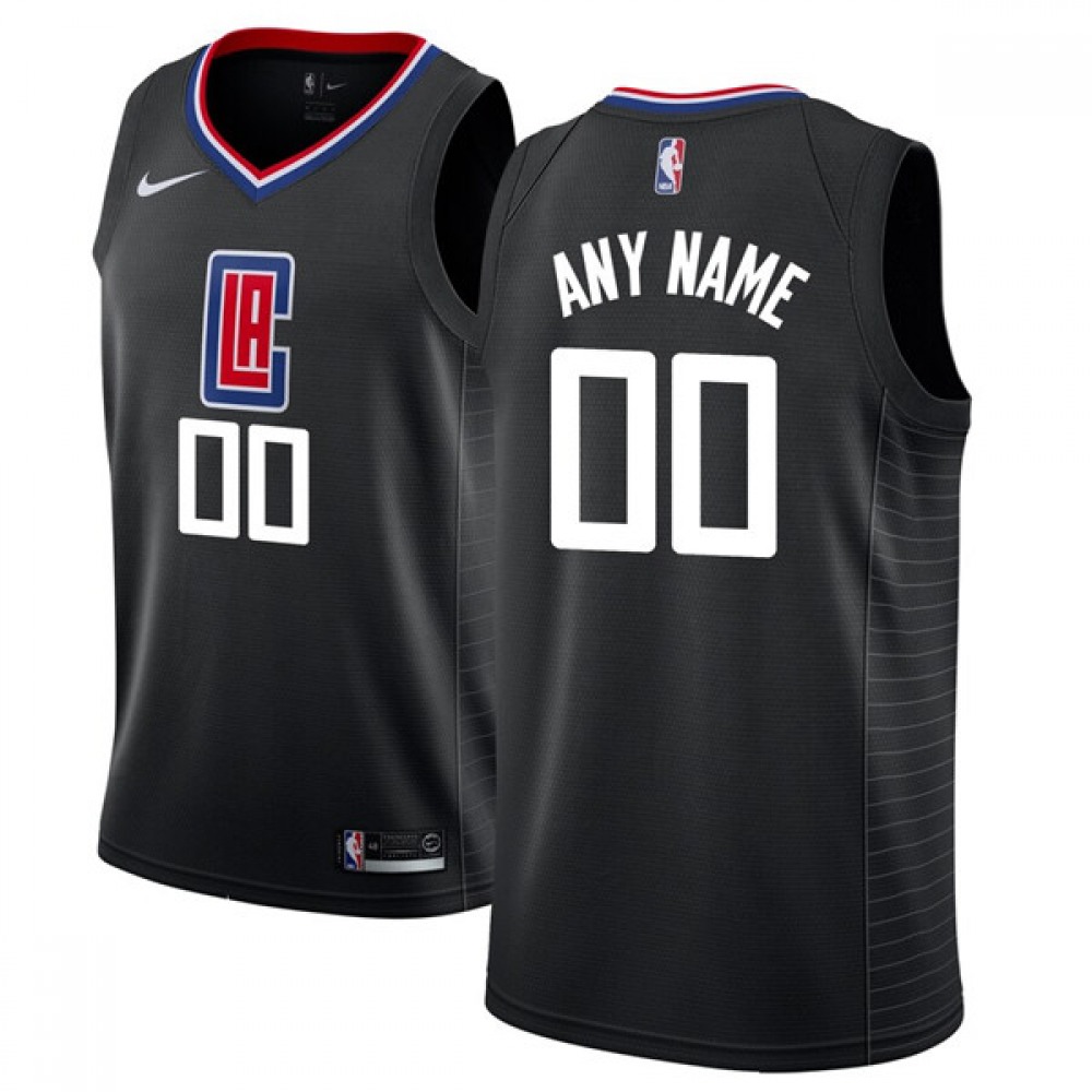 Men's LA Clippers Black Custom Jersey 1