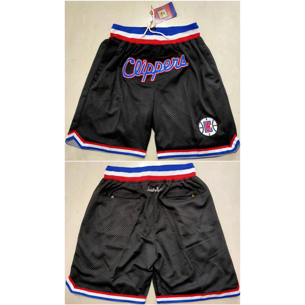 Men's Los Angeles Clippers Black Shorts (Run Small) 1