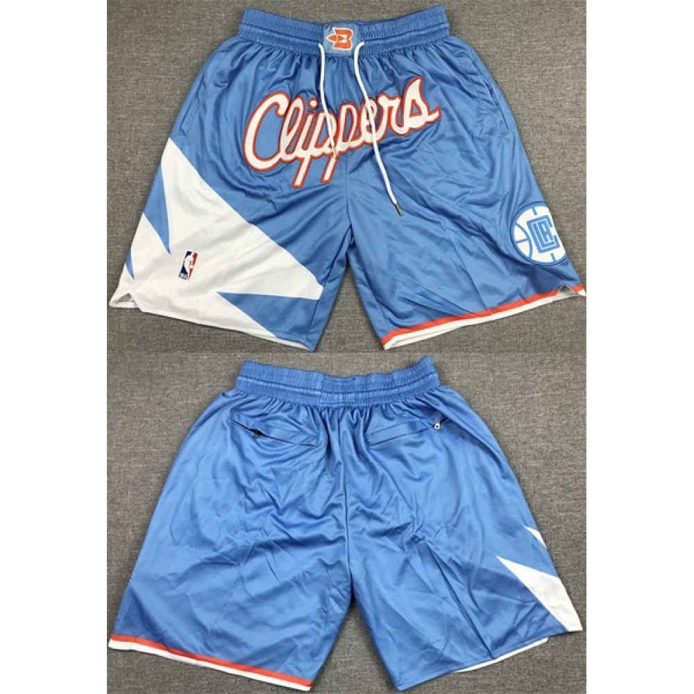 Men's Los Angeles Clippers Blue Shorts (Run Small) 1