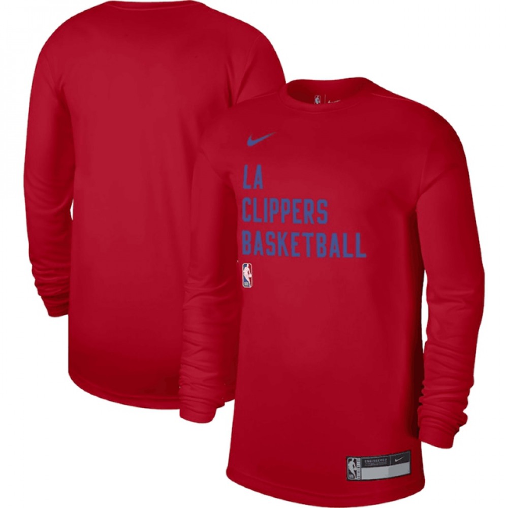 Men's Los Angeles Clippers Red 2023/24 Legend On-Court Practice Long Sleeve T-Shirt 1