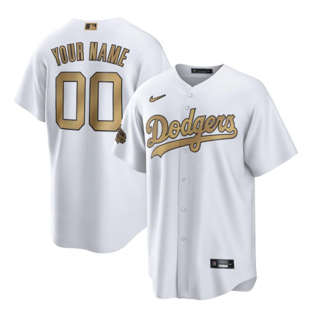 Men's Los Angeles Dodgers ACTIVE Player Custom 2022 All-Star White Cool Base Stitched Baseball Jersey 1