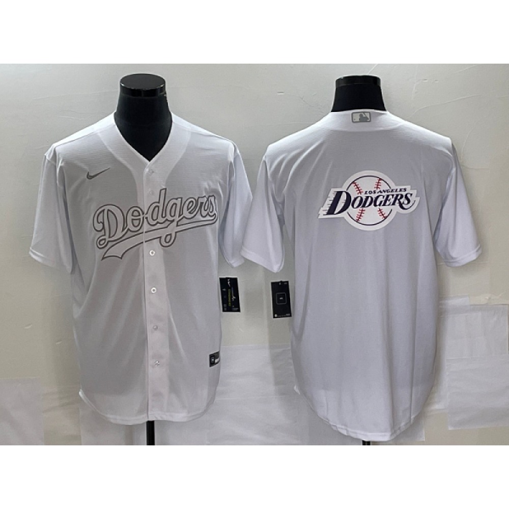 Men's Los Angeles Dodgers Big Logo in Back Weekend Stitched Baseball Jersey 1