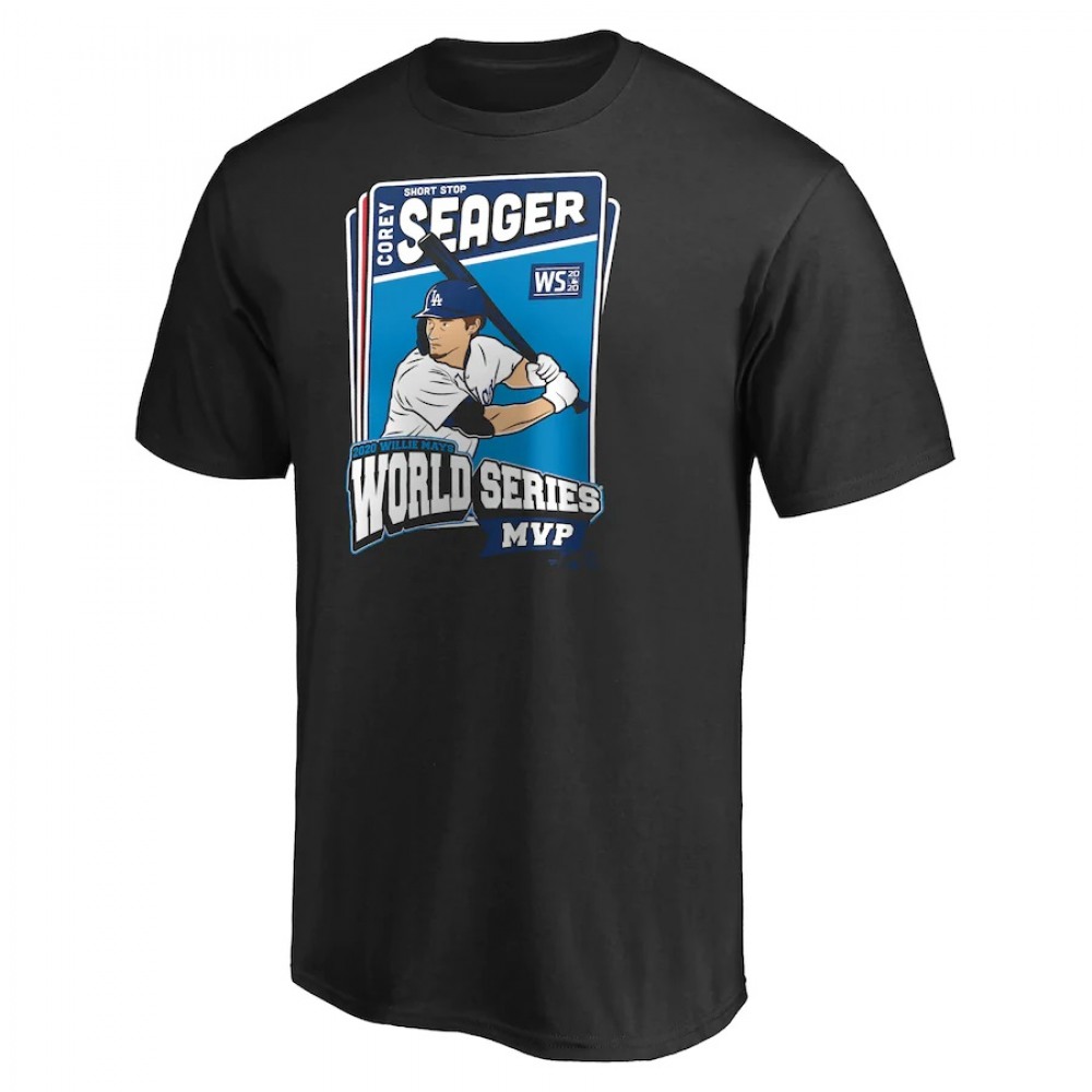 Men's Los Angeles Dodgers Black 2020 World Series Champions MVP T-shirt 1