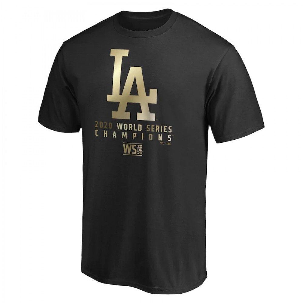Men's Los Angeles Dodgers Black 2020 World Series Champions T-shirt 1