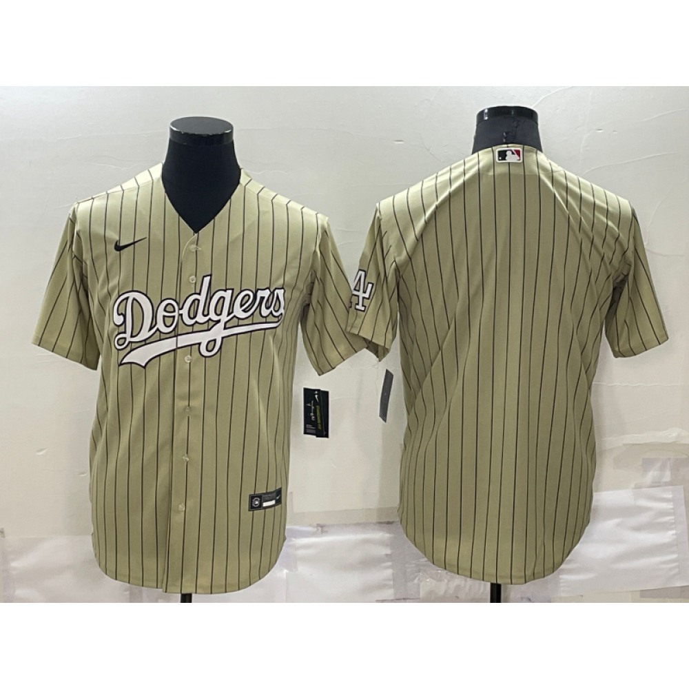 Men's Los Angeles Dodgers Blank Cream Cool Base Stitched Jersey 1
