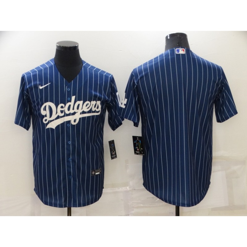 Men's Los Angeles Dodgers Blank Navy Cool Base Stitched Jersey 1