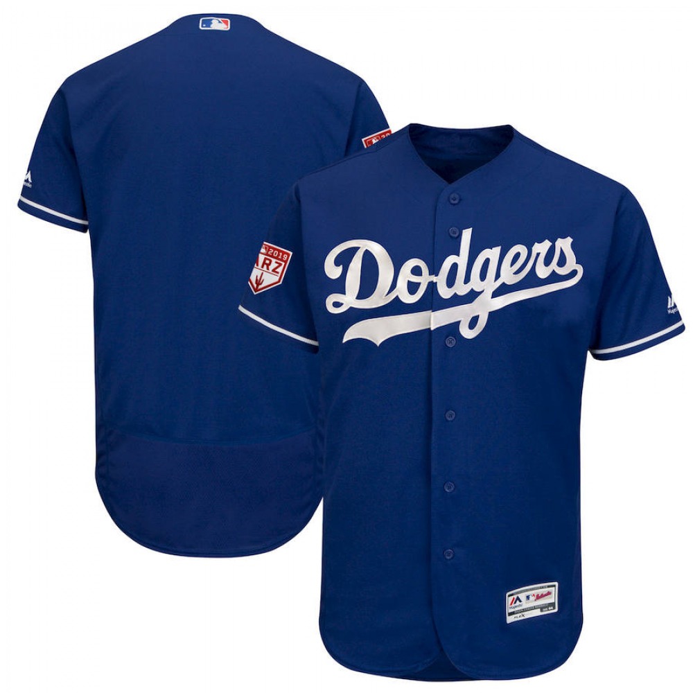 Men's Los Angeles Dodgers Blank Royal 2019 Spring Training Flex Base Stitched MLB Jersey 1