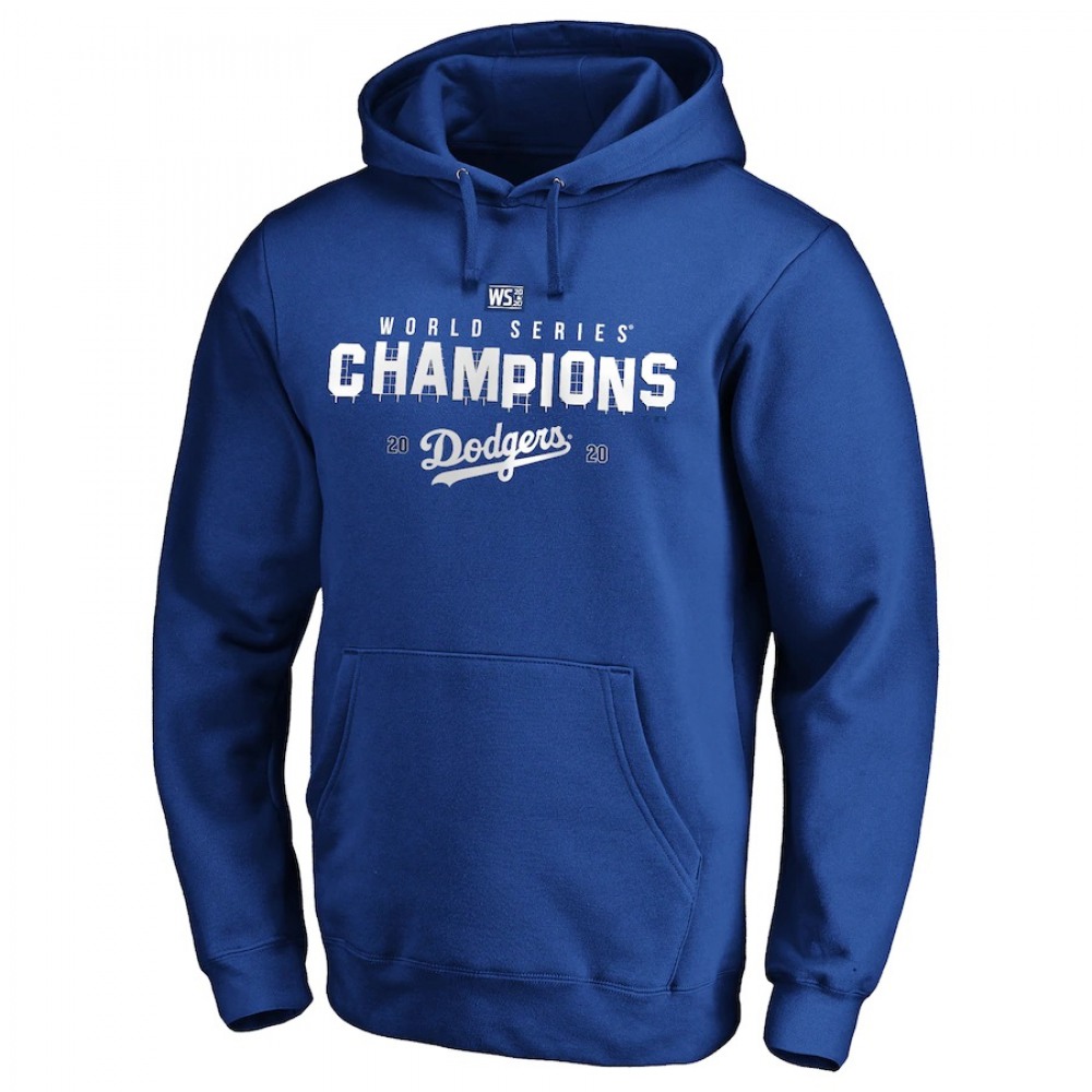 Men's Los Angeles Dodgers Blue 2020 World Series Champions Pullover Hoodie 1
