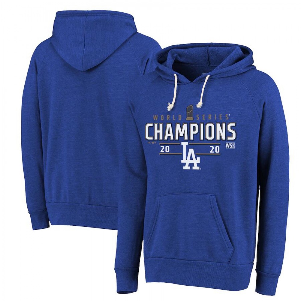 Men's Los Angeles Dodgers Royal 2020 World Series Champions Locker Room Pullover Hoodie 1