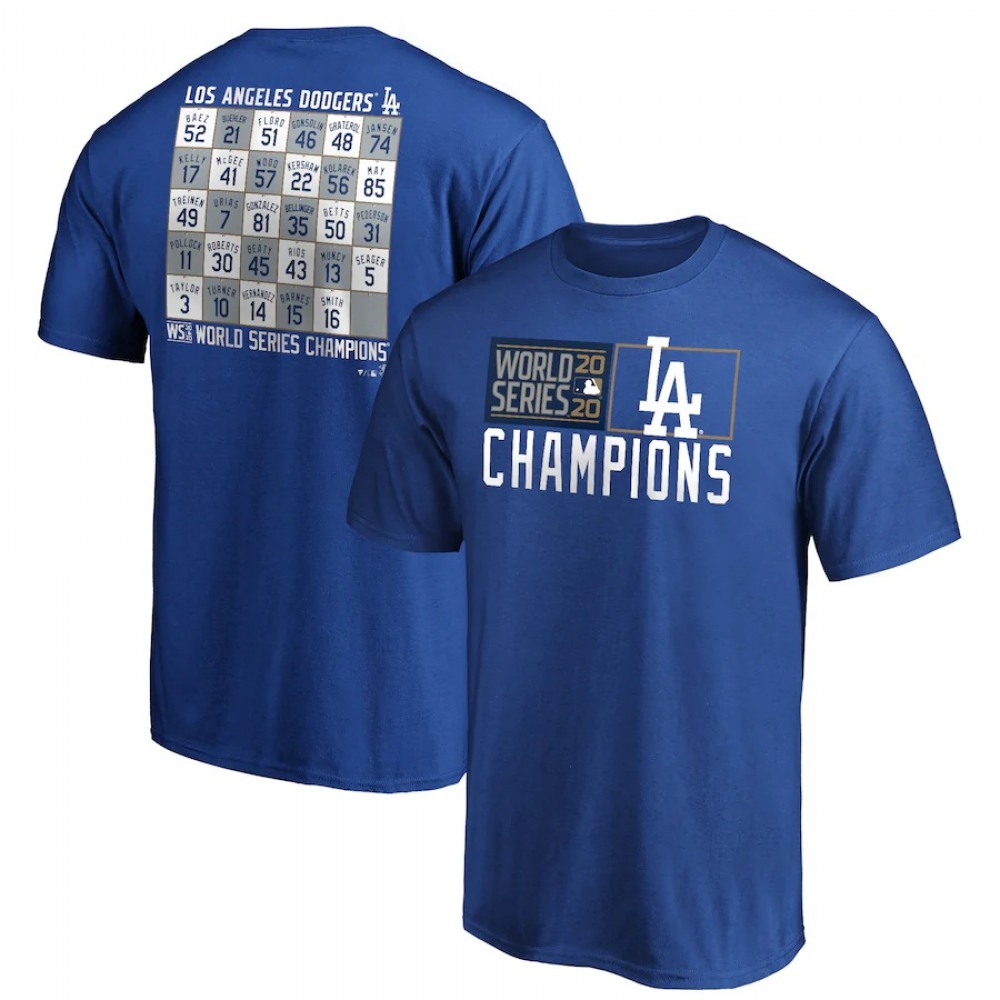 Men's Los Angeles Dodgers Royal 2020 World Series Champions T-shirt 1