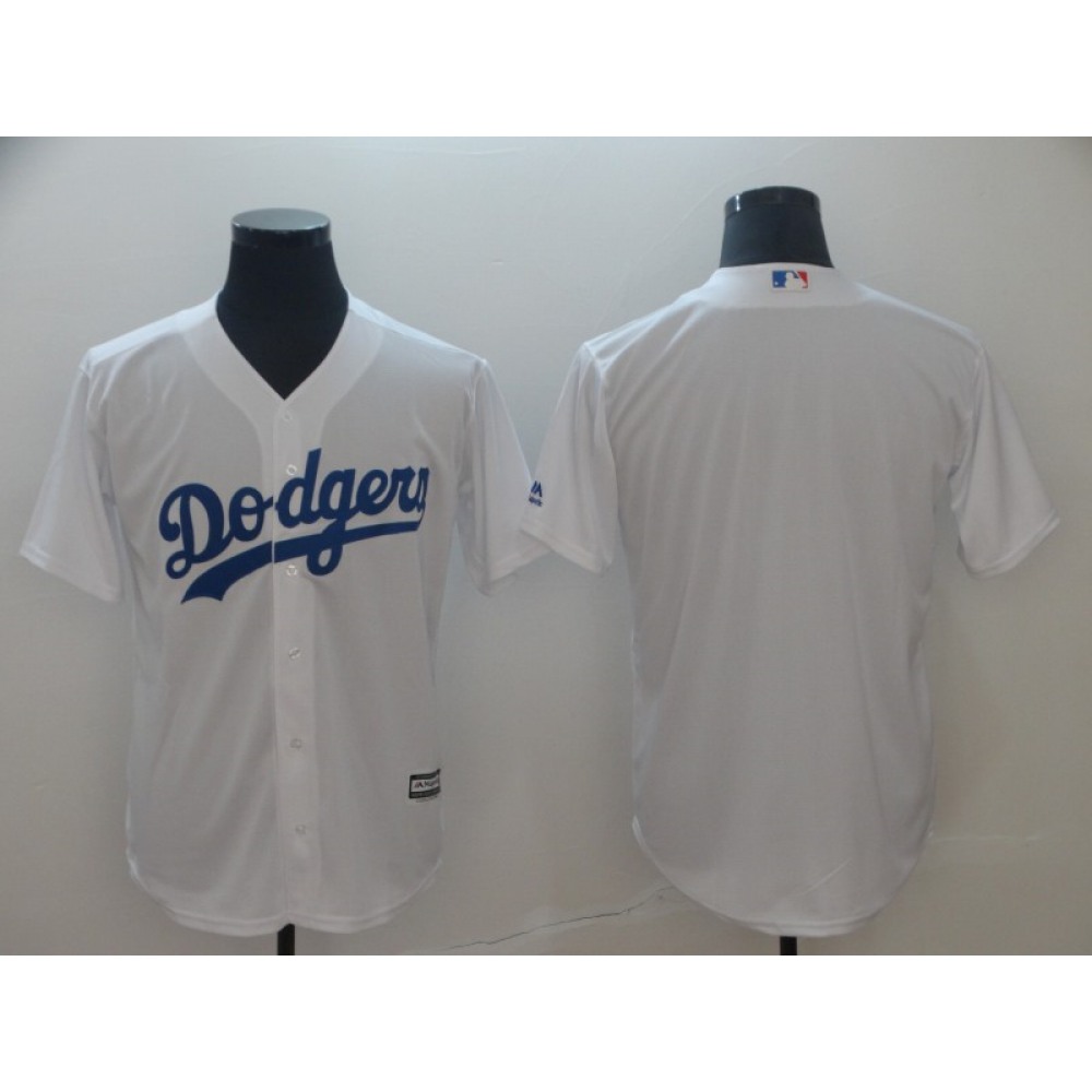 Men's Los Angeles Dodgers White Blank Cool Base Stitched MLB Jersey 1