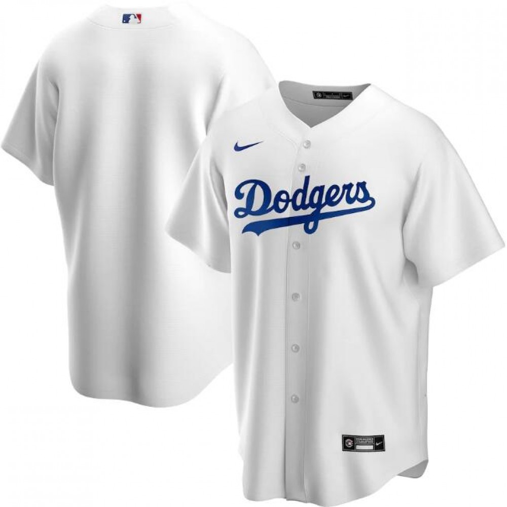 Men's Los Angeles Dodgers White Cool Base Stitched Jersey 1