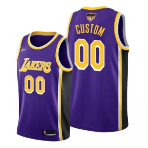 Men's Los Angeles Lakers Purple 2020 Finals Bound Statement Edition Custom Jersey