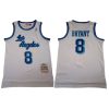 Men's Los Angeles Lakers #8 Kobe Bryant White 1996-97 Hardwood Classics Throwback Stitched Jersey