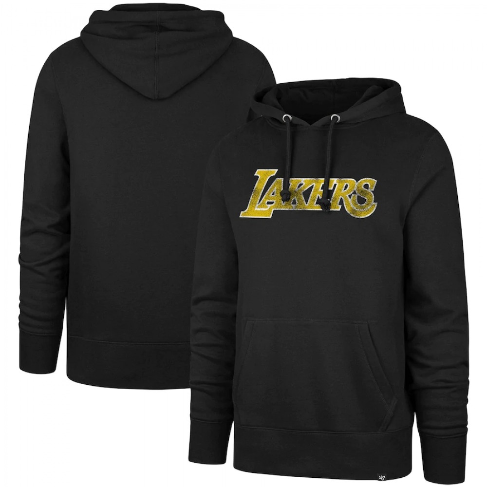 Men's Los Angeles Lakers Black Headline Pullover Hoodie 1