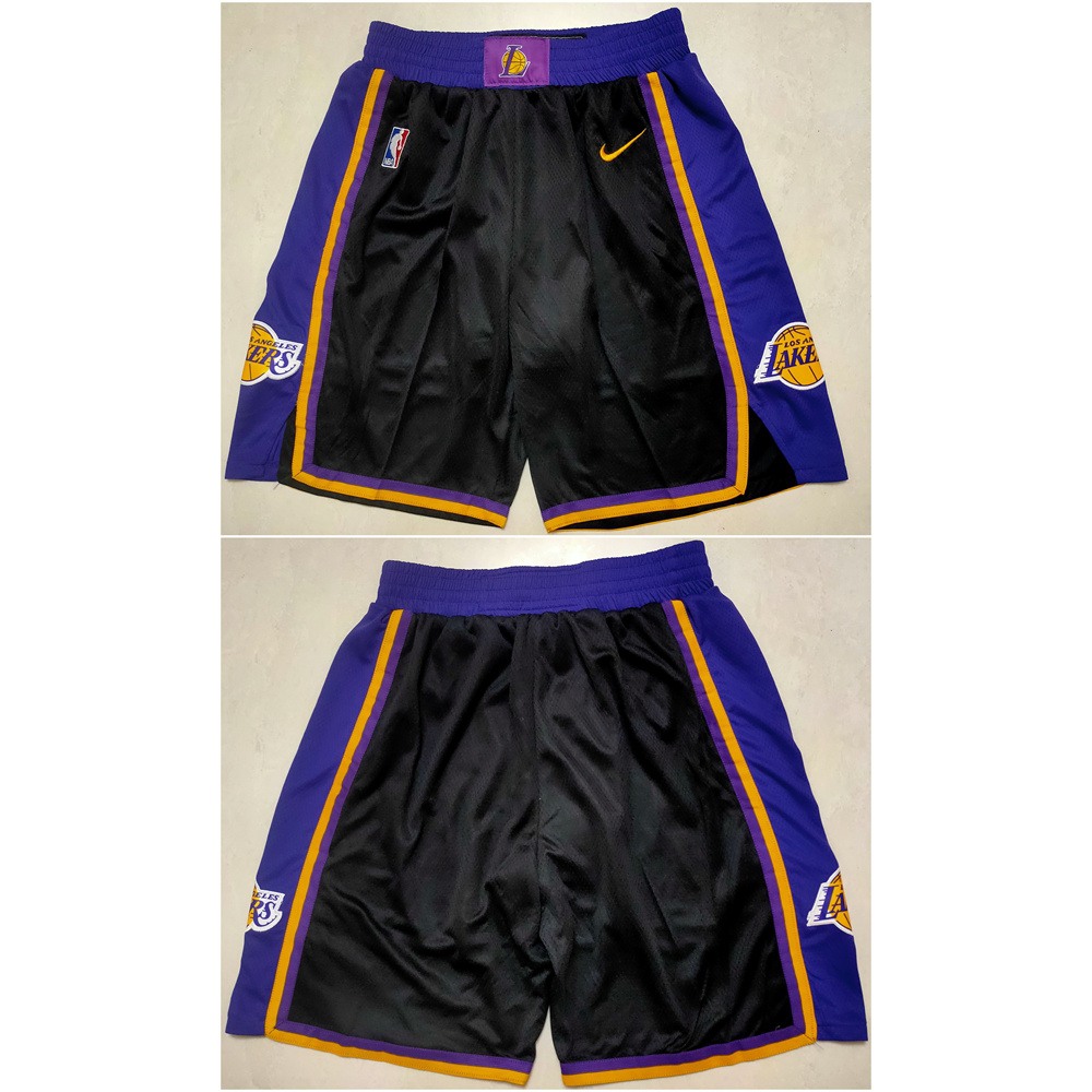 Men's Los Angeles Lakers Black Shorts (Run Small) 1