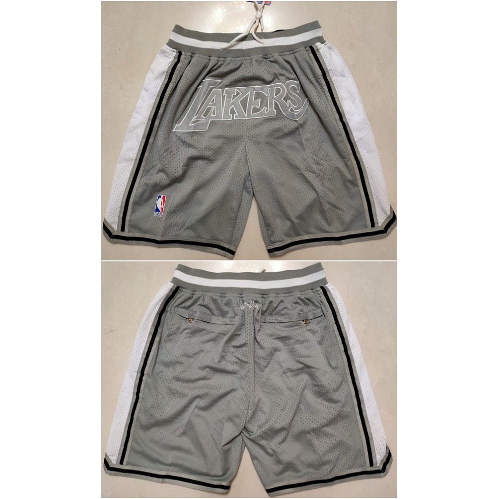 Men's Los Angeles Lakers Gray Shorts (Run Small) 1
