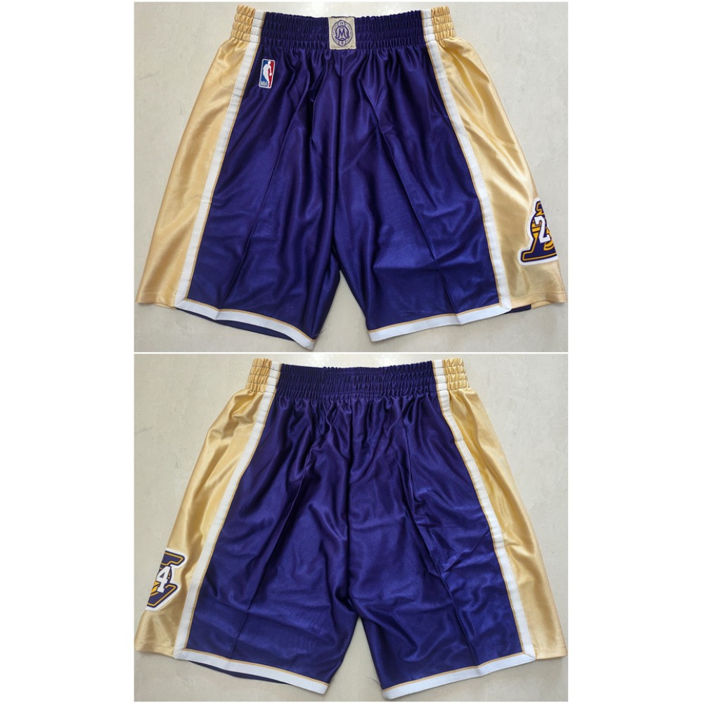 Men's Los Angeles Lakers Kobe Bryant Purple Hall of Fame Shorts (Run Small) 1