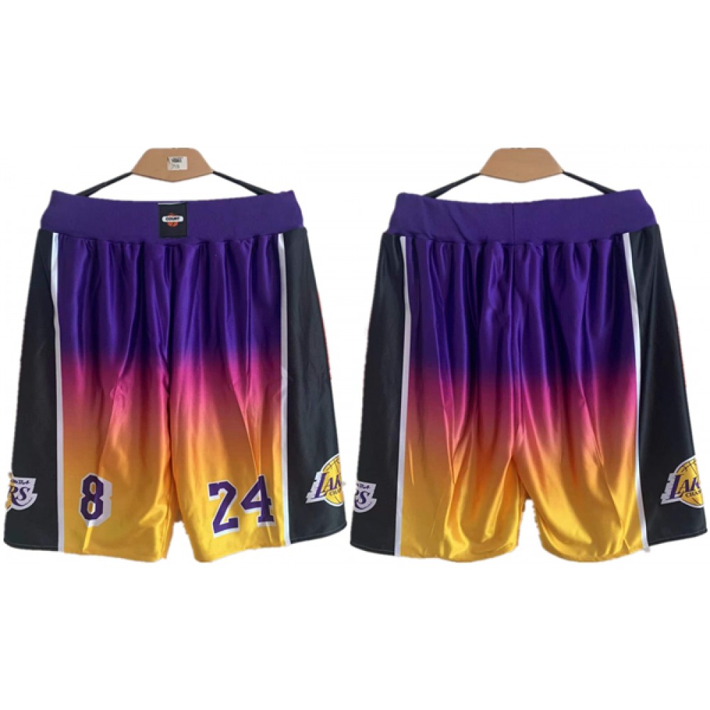 Men's Los Angeles Lakers Purple/Yellow Shorts (Run Small) 1