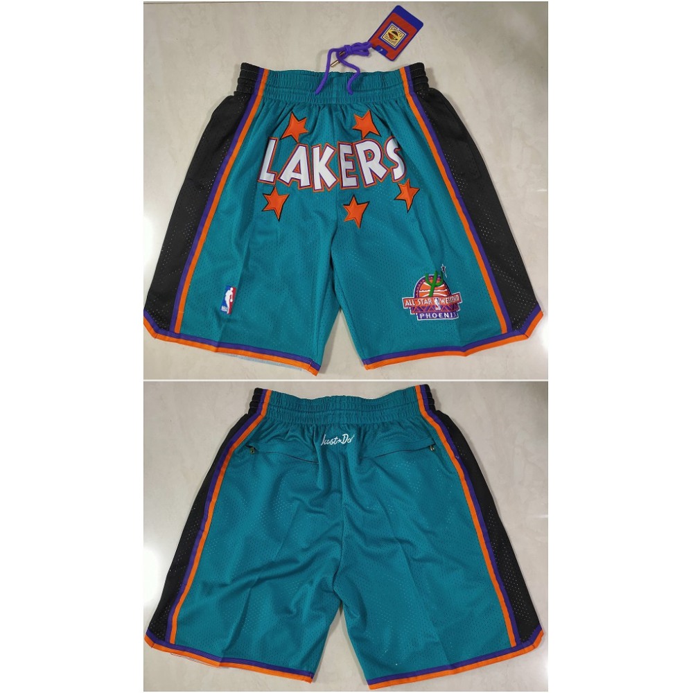 Men's Los Angeles Lakers Teal Shorts (Run Small) 1