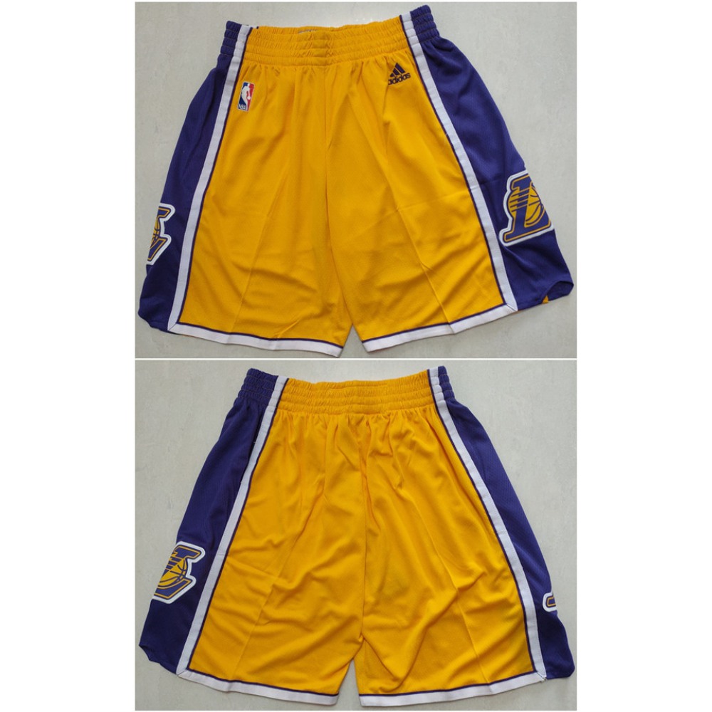 Men's Los Angeles Lakers Yellow Shorts (Run Small) 1