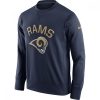 Men's Los Angeles Rams 2019 Navy Sideline Circuit Performance Sweatshirt