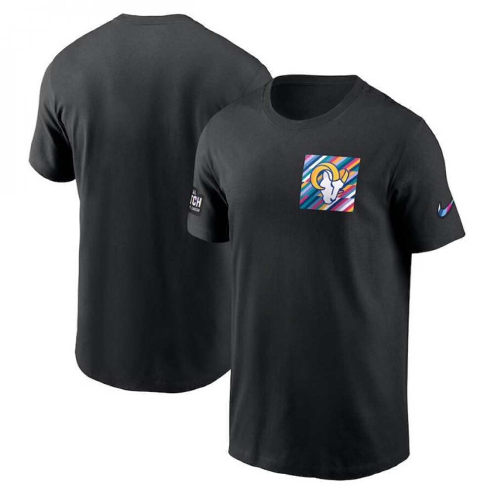 Men's Los Angeles Rams Black 2023 Crucial Catch Sideline Tri-Blend T-Shirt 1