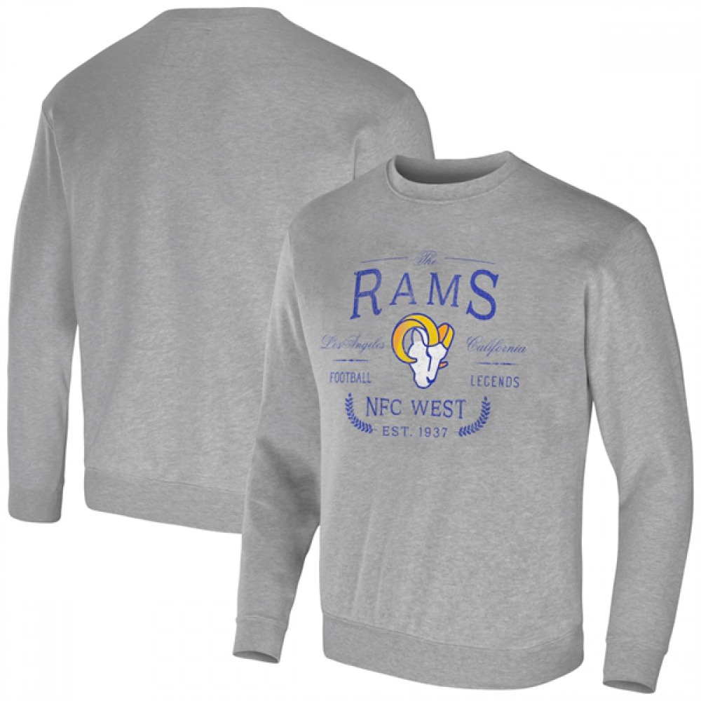 Men's Los Angeles Rams Gray Darius Rucker Collection Pullover Sweatshirt 1