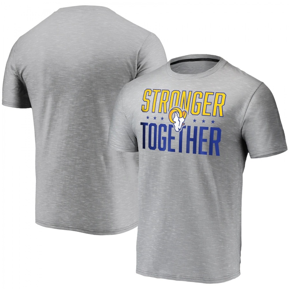 Men's Los Angeles Rams Grey Stronger Together T-Shirt 1