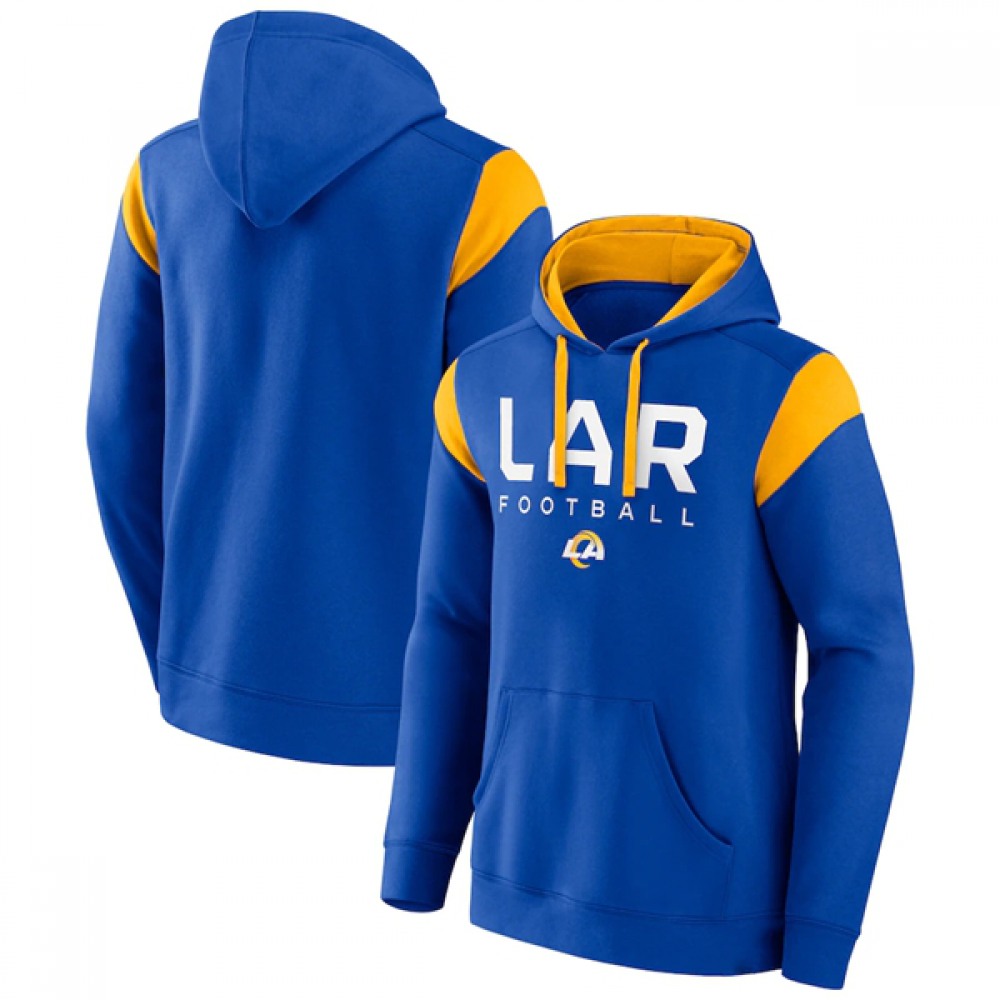 Men's Los Angeles Rams Royal Call The Shot Pullover Hoodie 1
