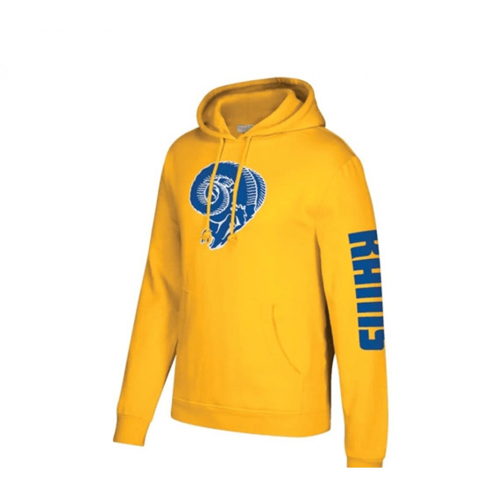 Men's Los Angeles Rams Yellow Pullover Hoodie 1