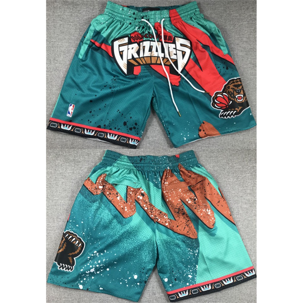 Men's Memphis Grizzlies Aqua Shorts (Run Small) 1