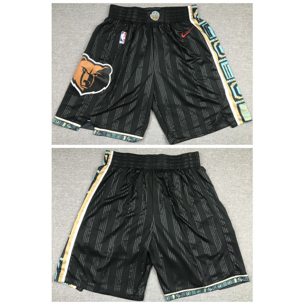 Men's Memphis Grizzlies Black Shorts (Run Small) 1