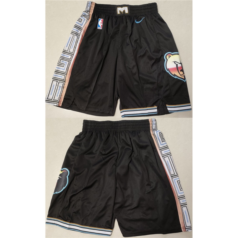 Men's Memphis Grizzlies City Edition Black Shorts (Run Small) 1